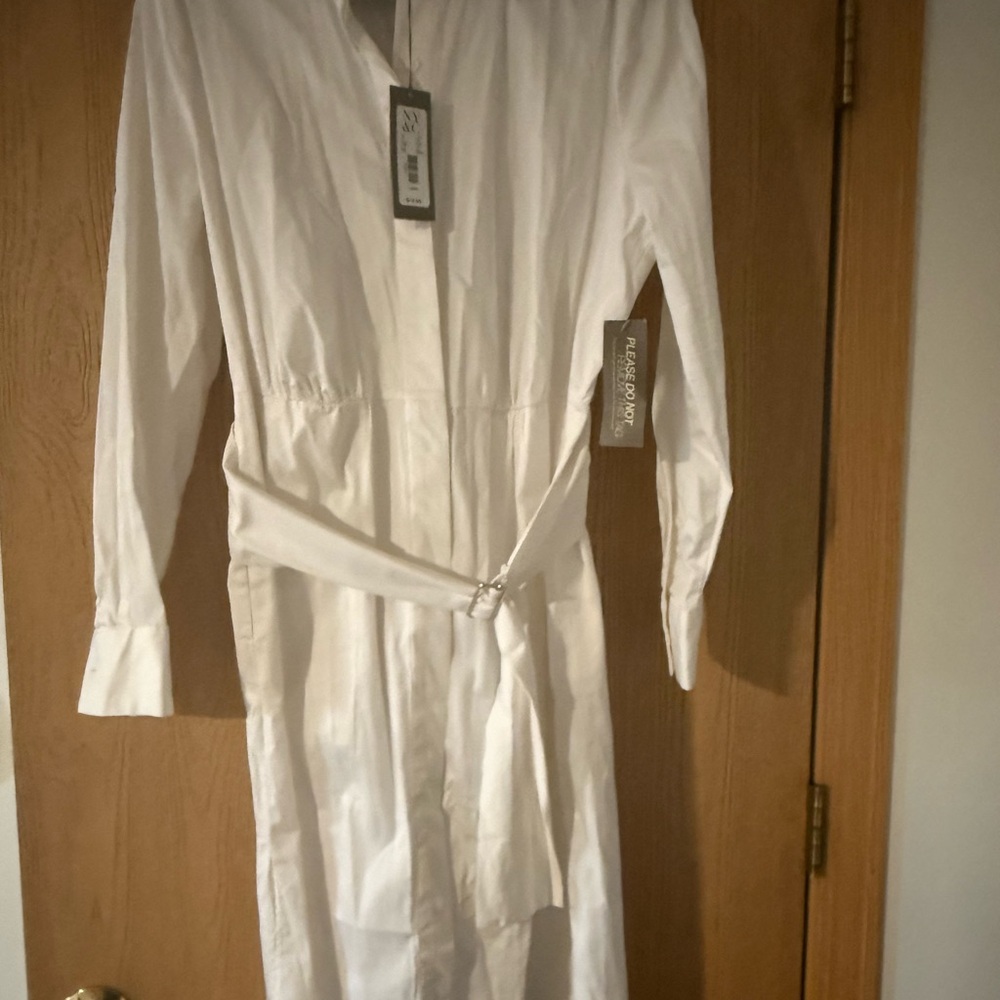 Eva Mendes for New York & Company White Long Sleeve Dress
